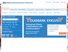 Tablet Screenshot of meinevolksbank.de